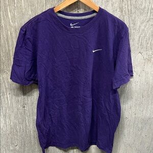 Nike Men's Deep Purple Short Sleeve Regular Fit Tee Large